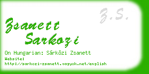 zsanett sarkozi business card